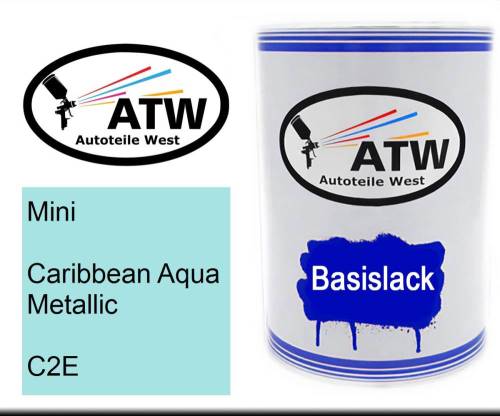 Mini, Caribbean Aqua Metallic, C2E: 500ml Lackdose, von ATW Autoteile West.